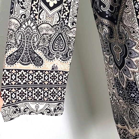 Roz & Ali Black & Cream Patterned Jersey Tunic, Size XL - Picture 4 of 8